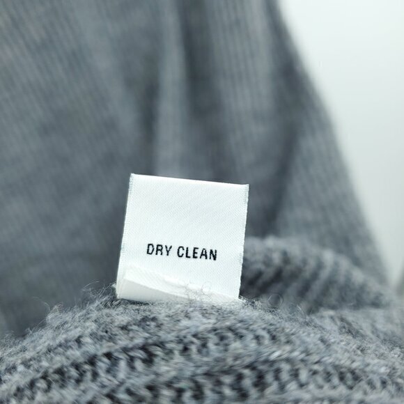 Wyeth Presidio Wool/Cashmere Midi Polo Neck Sweater Dress M Gray - Picture 14 of 16